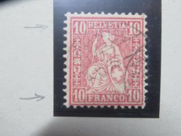 Abart 38 farbl. Strichlein durch 0 li. un., weisser Pt. n. 1