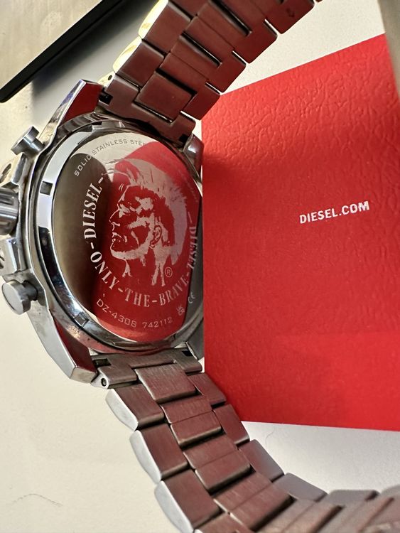 Diesel Herrenuhr Mega Chief Chronograph Edelstahl neuwertig 1