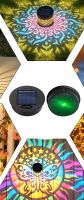 4 Solarleuchten Ersatzteile rund Mehrfarbig wechselnd