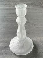 Milchglas Vase - Kerzenständer - weiss - 22 cm - Vintage