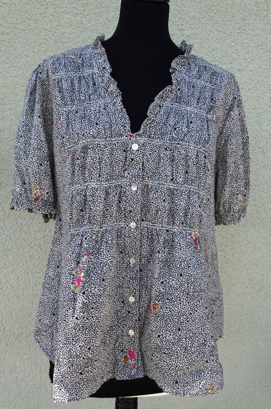 Odd Molly Camicette: Odd Molly Bluse Gr 3 38/40 weiss schwarz Punkte – Usato da Winterthur venduto da blumeblau77