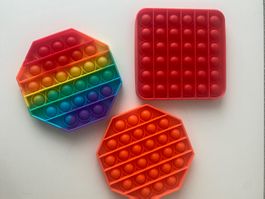 3 x Pop It Fidget Spielzeug,Antistress Spielzeug Set