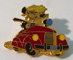 AA810 - Pin Ratte von der Genfer Polizei im Polizeiauto