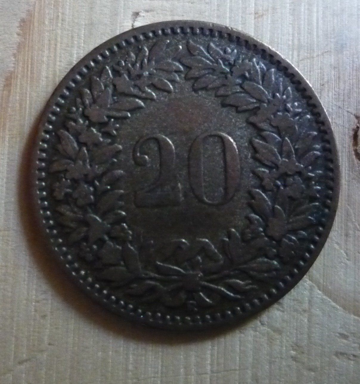 Alle Münzen: 20 Rappen 1859, ss – Gebraucht aus Rieden SG von Sammelfreund 1