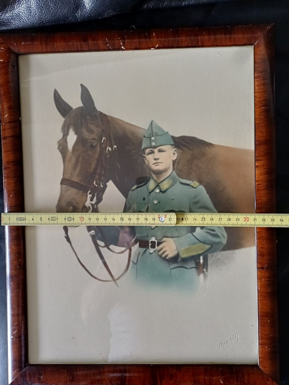 Foto & Immagini: Gerahmtes Bild Soldat mit Pferd 2WK – Usato da Ebersecken venduto da Napf08 3