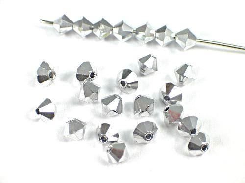 Perle (finte): 20 Perlen bicone 4mm silber galvanisiert – Nuovo (secondo la descrizione) da Alpnachstad venduto da perlengaby