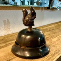 JUGENDSTIL TISCHGLOCKE REZEPTIONSGLOCKE BRONZE FRANCE,1900