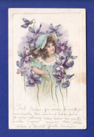 ENFANT - Jeune fille et fleurs