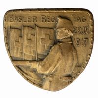 Pin Militär Basler Reg. Tag 22.IV.1917