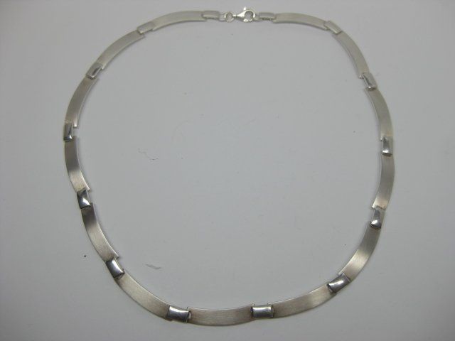 Catenine: Silber Kette Collier 925  flache Elemente / 27.43 g – Usato da Ermatingen venduto da Decovin 4