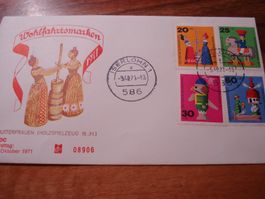 FDC Bundespost 1971, Satz Wohlfahrtsmarken