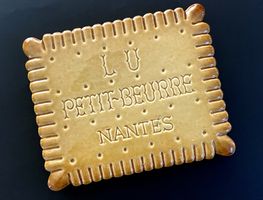 Werbe-Untersetzer LU aus Kermaik / Sous-plat Lu en céramique