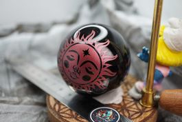 Obsidian   Sonne  Kugel 50mm  Räumung Topstone  ab  10.-