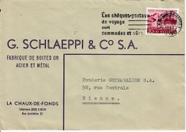Brief, G. Schlaeppi La Chaux de Fonds  1952