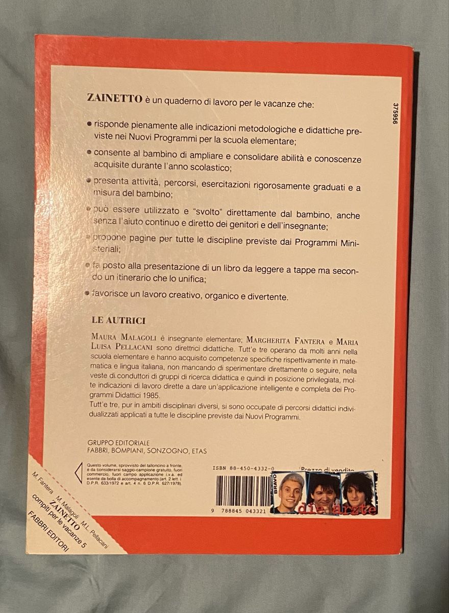 Libri: Zainetto 5 - Compiti per le vacanze – Nuovo (secondo la descrizione) da Lugano venduto da mariavenezia 1
