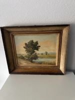 Fritz Brand: Gemälde "Erlach", 1951. Schweizer Kunst!