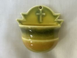 Weihwasserkessel Keramik Wandbehang Vintage H.W. 299.