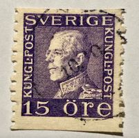 Briefmarken aus Schweden König Gustav V. gestempelt