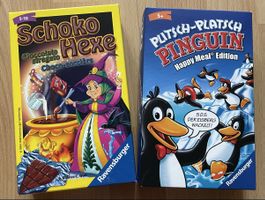 2 Ravensburger Spiele: Schoko Hexe & Plitsch-Platsch Pinguin