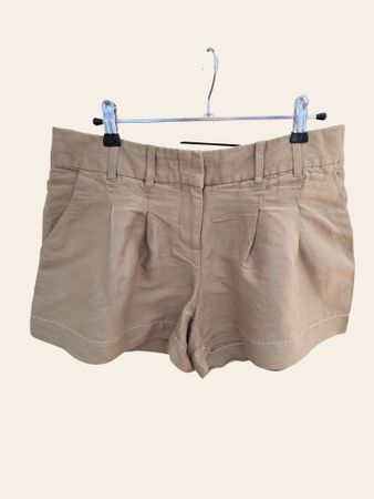 Cartonnier Shorts Gr. 8 – Beige Leinen Seide Baumwolle Boho