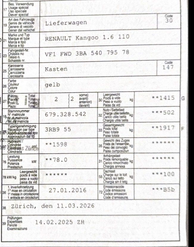 Renault Veicoli commerciali: Renault kangoo 1.6 110 – Usato da Cham venduto da sfl_txv9 1