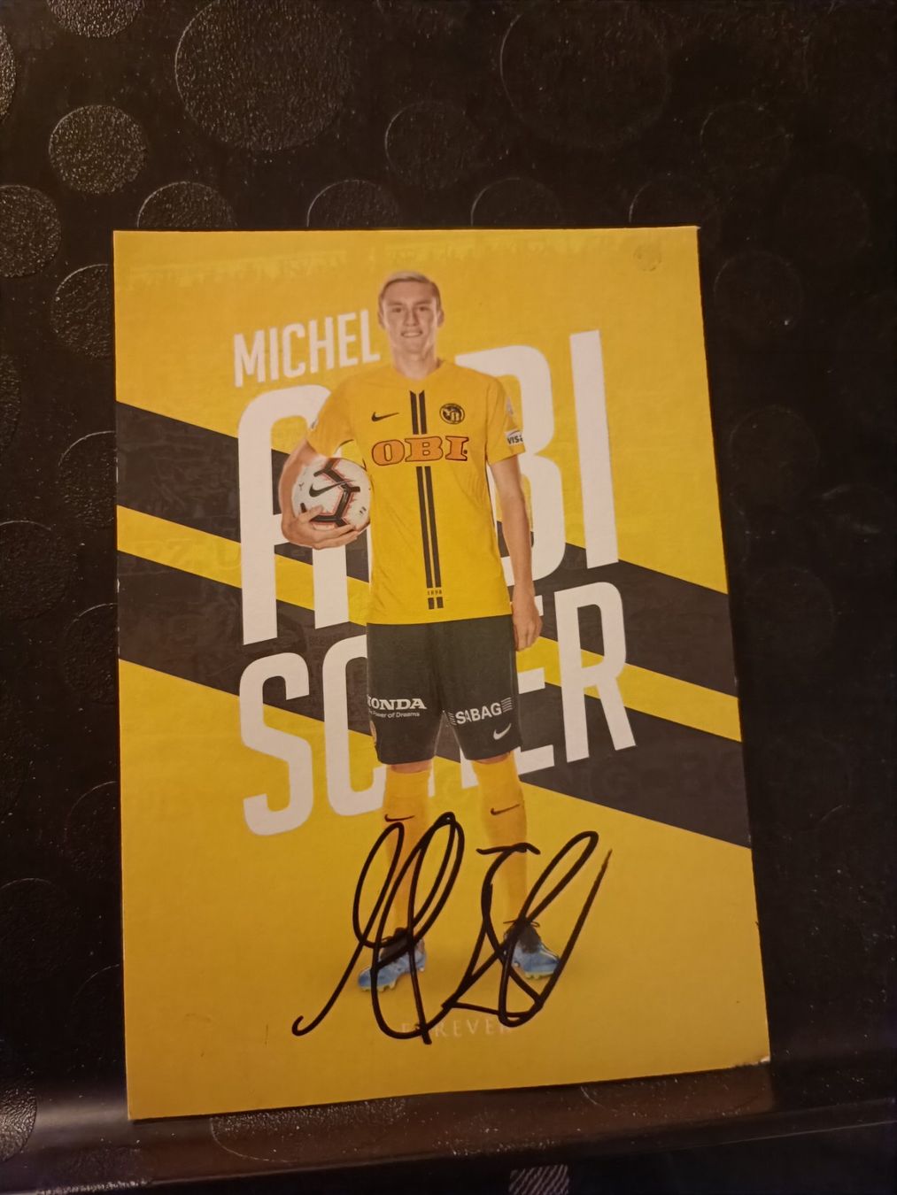 Autographes: Michael Aebischer - handsignierte Autogrammkarte YB – D'occasion à Menziken par Artographs