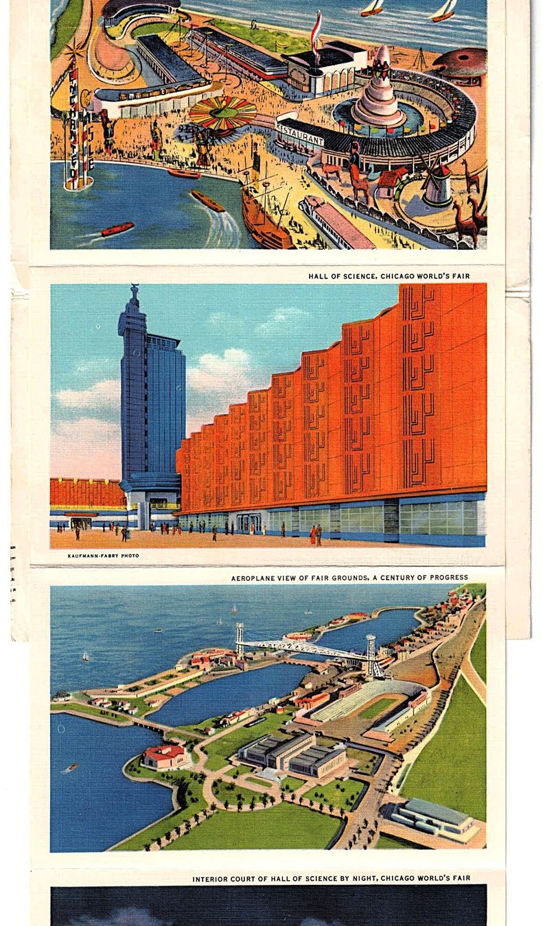 Cartoline postali: Folder Weltausstellung 1933 Chicago - 1933 – Usato da Gossau ZH venduto da granby 2