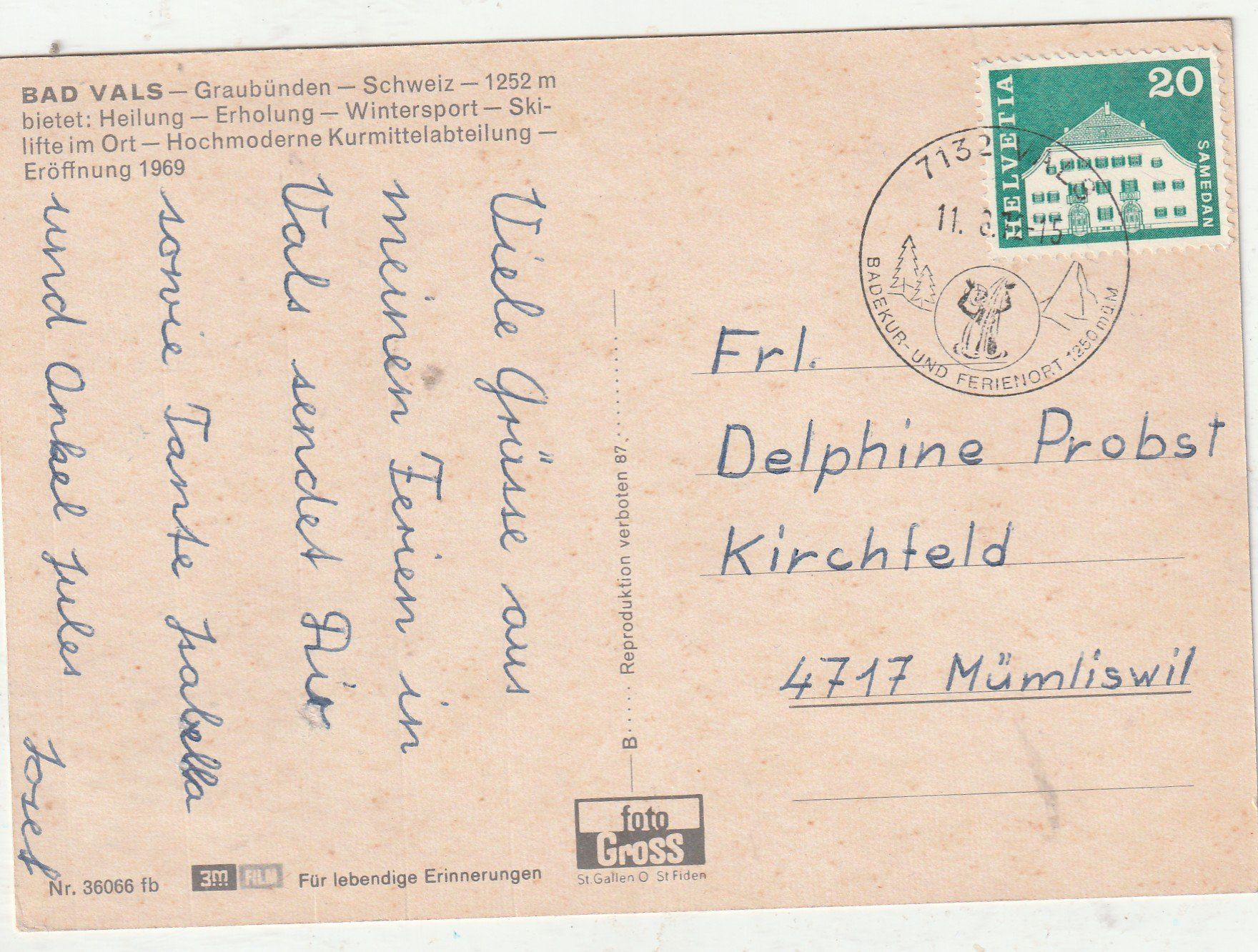 Cartoline postali: Bad Vals MBK – Usato da Lumbrein venduto da made02 1