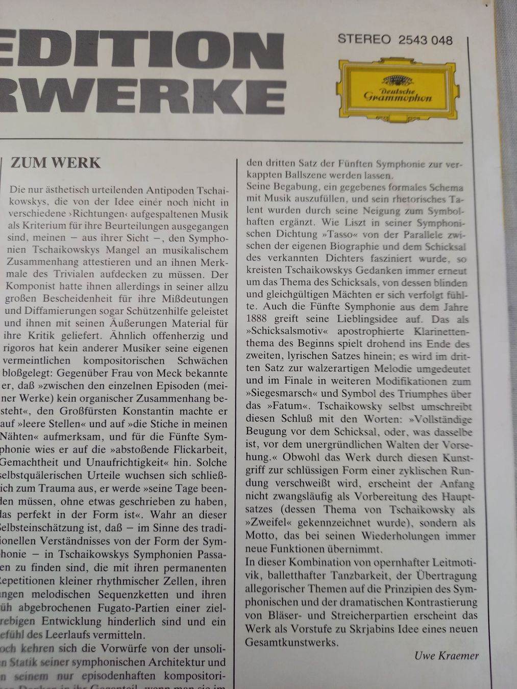 Schallplatten: Klassik-LP "Tschaikowsky: Symphonie Nr. 5" – Neu (gemäss Beschreibung) aus Binningen von mar_2jlr 8