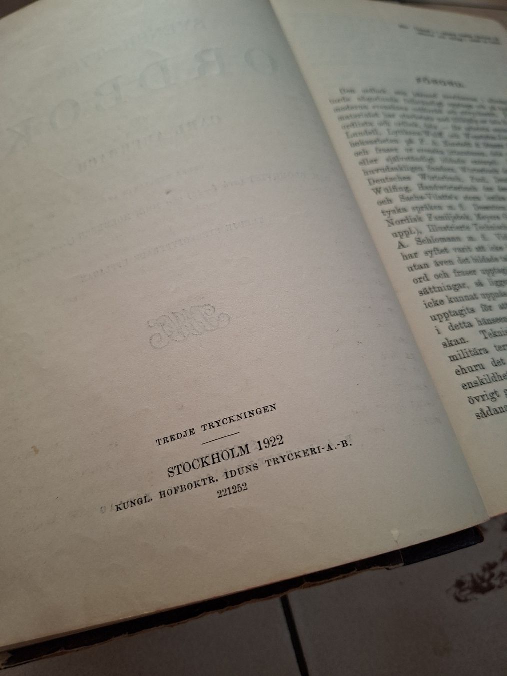 Bücher: Wörterbuch Schwedisch - Deutsch 1922 – Gebraucht aus Meierskappel von rigihans 2