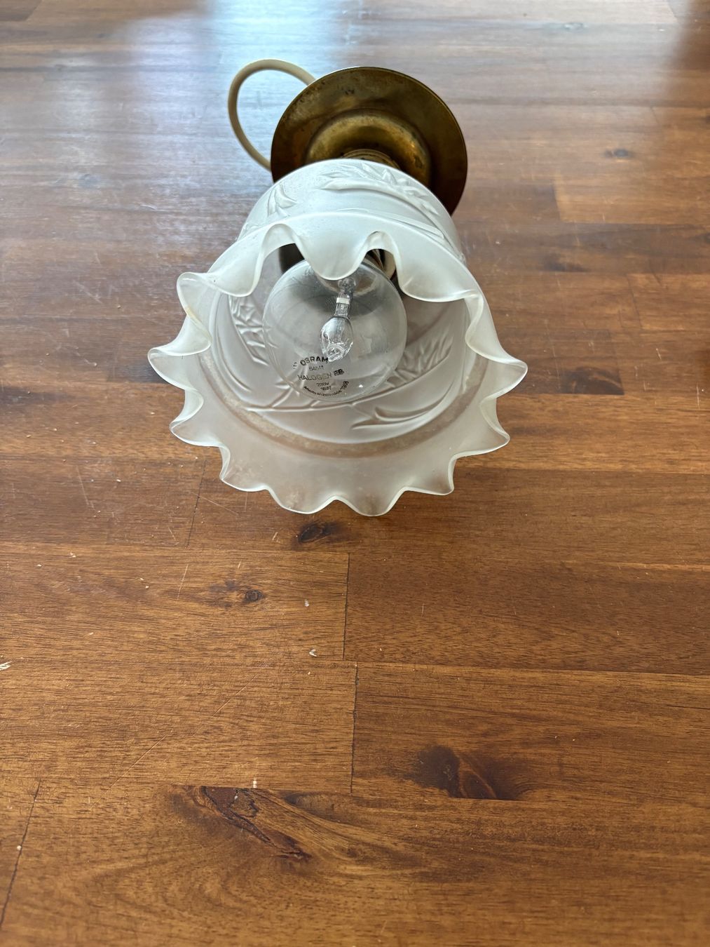 Lampadari & plafoniere: Antike Deckenlampe Messing Glasschirm Jugendstil – Usato da Adligenswil venduto da Terelen 2