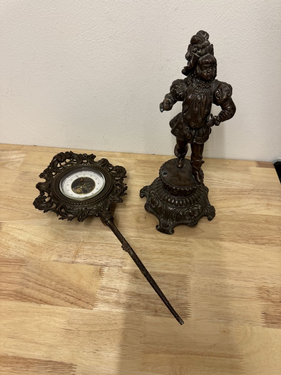 Altri elettrodomestici e apparecchi d’epoca: Antikes Barometer H. Strübin Basel mit Figur defekt – Usato da Birsfelden venduto da inf_l2yy 6