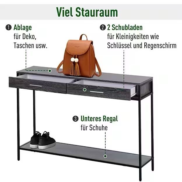 Console: Konsole Konsolentisch  schwarz/anthrazit – Usato da Dittingen venduto da AS_25 4