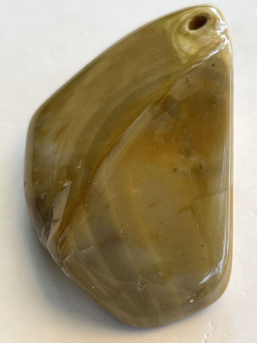 Minerali & Pietre curative: Rundum geschliffen und polierter Silex / Flint, gebohrt – Usato da Uster venduto da Arrayo 7