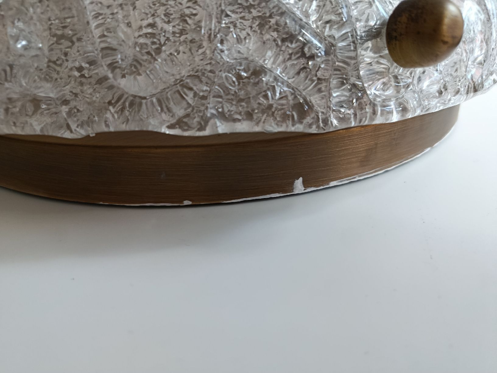 Lustres & lampes de plafonds: Deckenkampe Eisglas 60er Jahre – D'occasion à Riehen par twentymodern 2