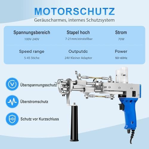 Toutes les machines: Tufting Gun Teppich Trimmer 2 1 Cut Loop Pile Schere Tuch – Neuf avec emballage d'origine à Hundwil par tec_mm27 6