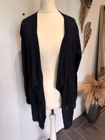 Dünne Strickjacke Strickjäggli Schwarz Gr. XS
