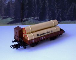Lima H0 2811: Niederbordwagen Thysssenrohr, Metallräder