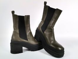 POESIE VENEZIANE Stiefeletten Khaki Gr. 37