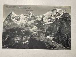 Alte Ansichtskarte Eiger, Mönch, Jungfrau, Winteregg
