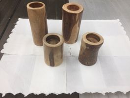 4x schöne Kerzenständer Massiv -Neu!