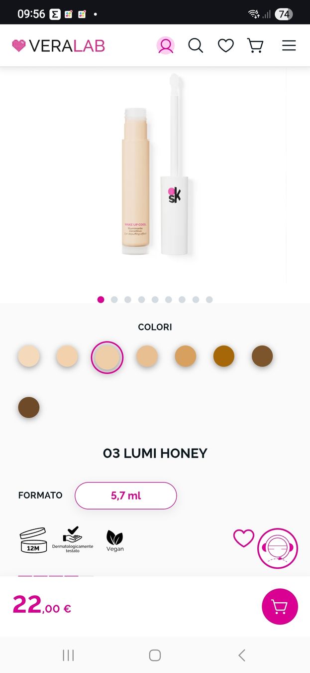 Make-up: 2 neu Overskin Veralab wake up cool concealer – Nuovo e nell'imballaggio originale da bellinzona venduto da zeus6535 6