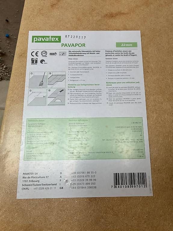 Autres matériaux de construction: Isolationsplatten  Pavatex Pavapor – Neuf avec emballage d'origine à Ottikon par Garad07 2