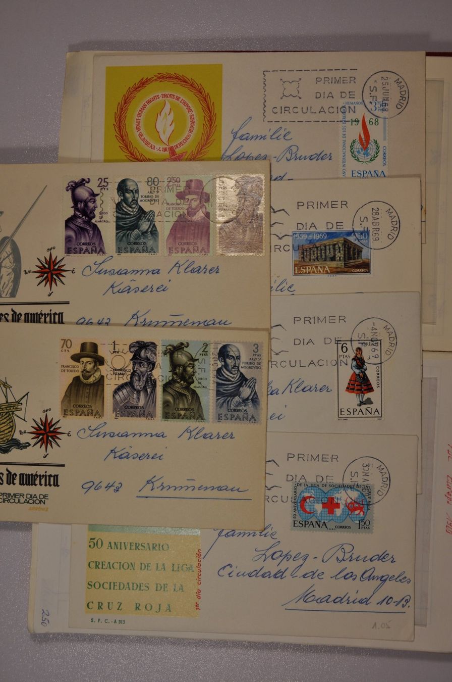 Tutti i francobolli: Spanien Rundsendeheft mit FDC und Einzelmarken – Usato da Wolfhalden venduto da Zinauktion 6