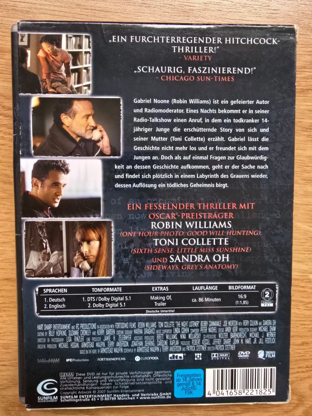 Tutti i DVDs: The Night Listener DVD - Psycho Thriller – Usato da Büttikon AG venduto da Amineah 1