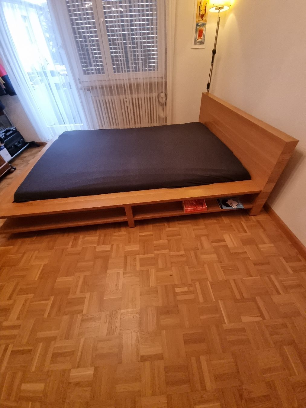 Articoli in legno: massiv Eiche Holz 140x200 Bett mit Lehne – Usato da Basel venduto da Efe72 9