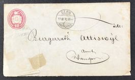 ANTIKER BRIEFUMSCHLAG BERN 1870