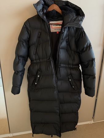 Hunter Original Daunenmantel, schwarz, XS, Top Zustand!