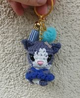 Amigurumi Schlüsselanhänger mit Katze Heschenkidee