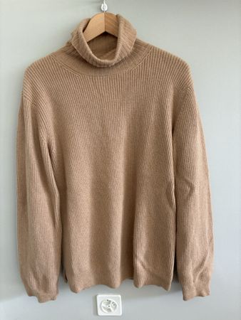 A.P.C. Rollkragenpullover beige Grösse L Wolle Kaschmir